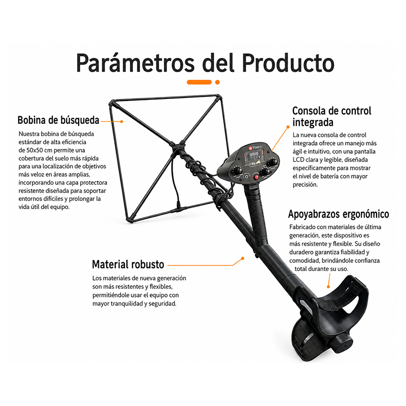 Detector de metales de pulso TH-T80 Profesional en Peru